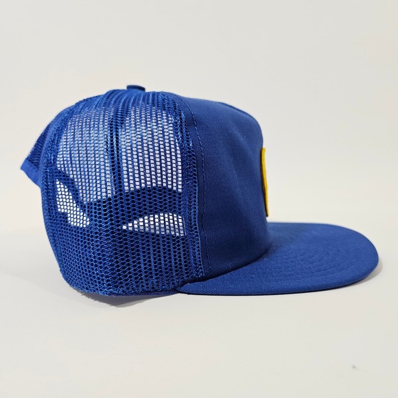 Vintage NAPA Auto Parts Trucker Hat Blue Snapback Mesh Cap Logo Patch Mens OSFM - Picture 10 of 13